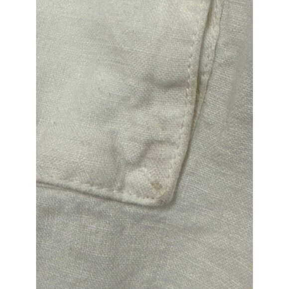 Vilebrequin Men's White Linen Pants Straight Leg Classic Resort Pockets Size L - Picture 10 of 16
